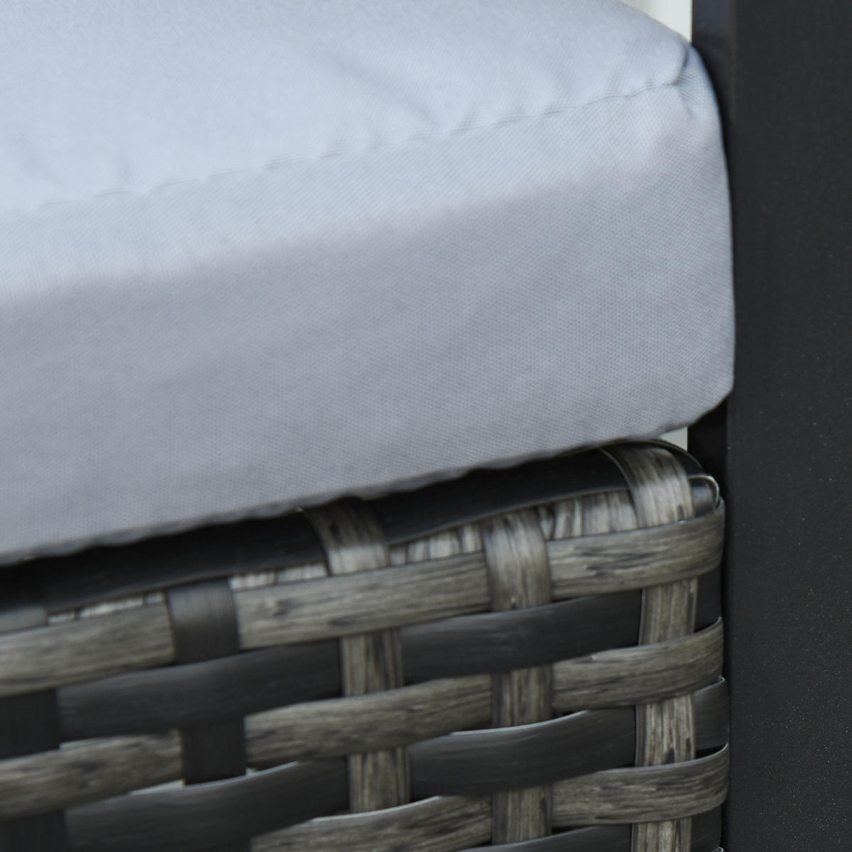 BISTROSET Polyrattan Grau 3-tlg. - Grau, Metall - ComfortXL