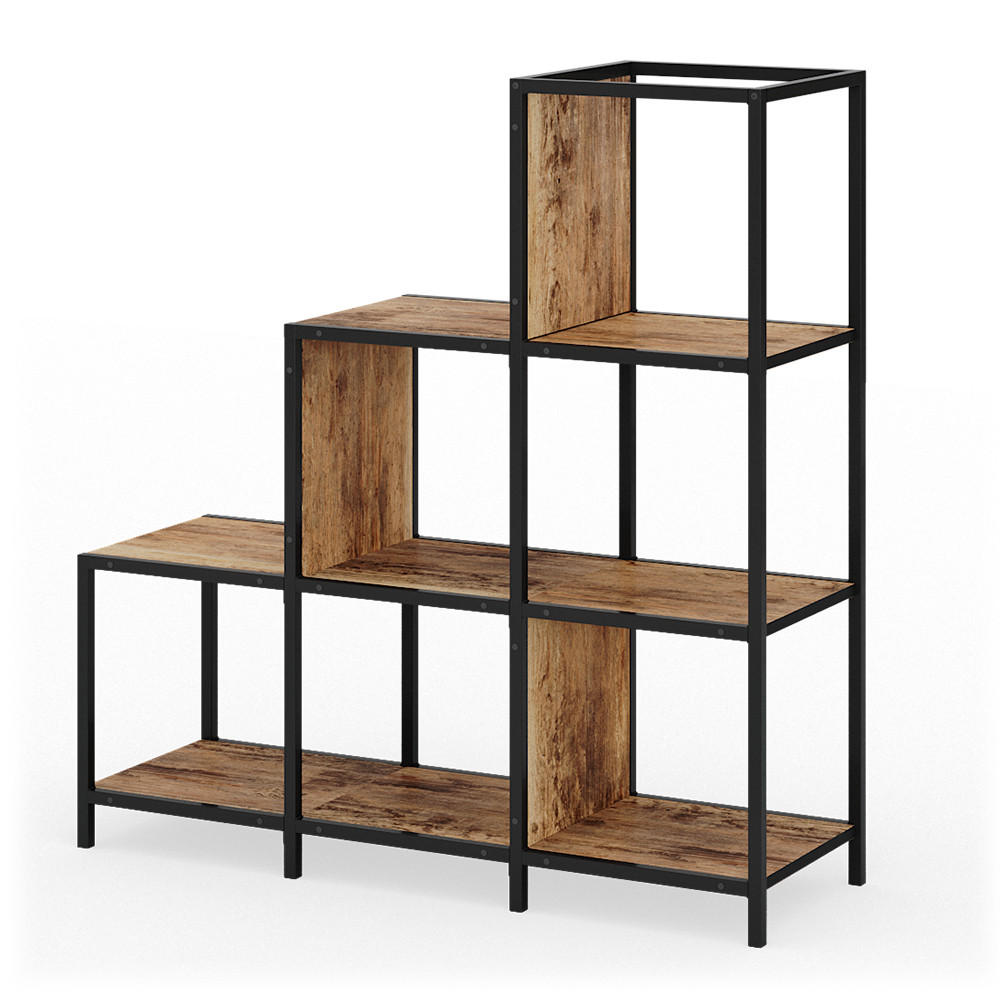 RAUMTEILER Fyrk Antikholz 90 x 92 cm - Eichefarben/Schwarz, Holzwerkstoff (90/92/30cm) - Vicco