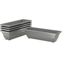 BLUMENKASTEN aus Kunststoff 59x21x16 cm in Grau stapelbar - Grau, Kunststoff (21/16/59cm) - Modfu