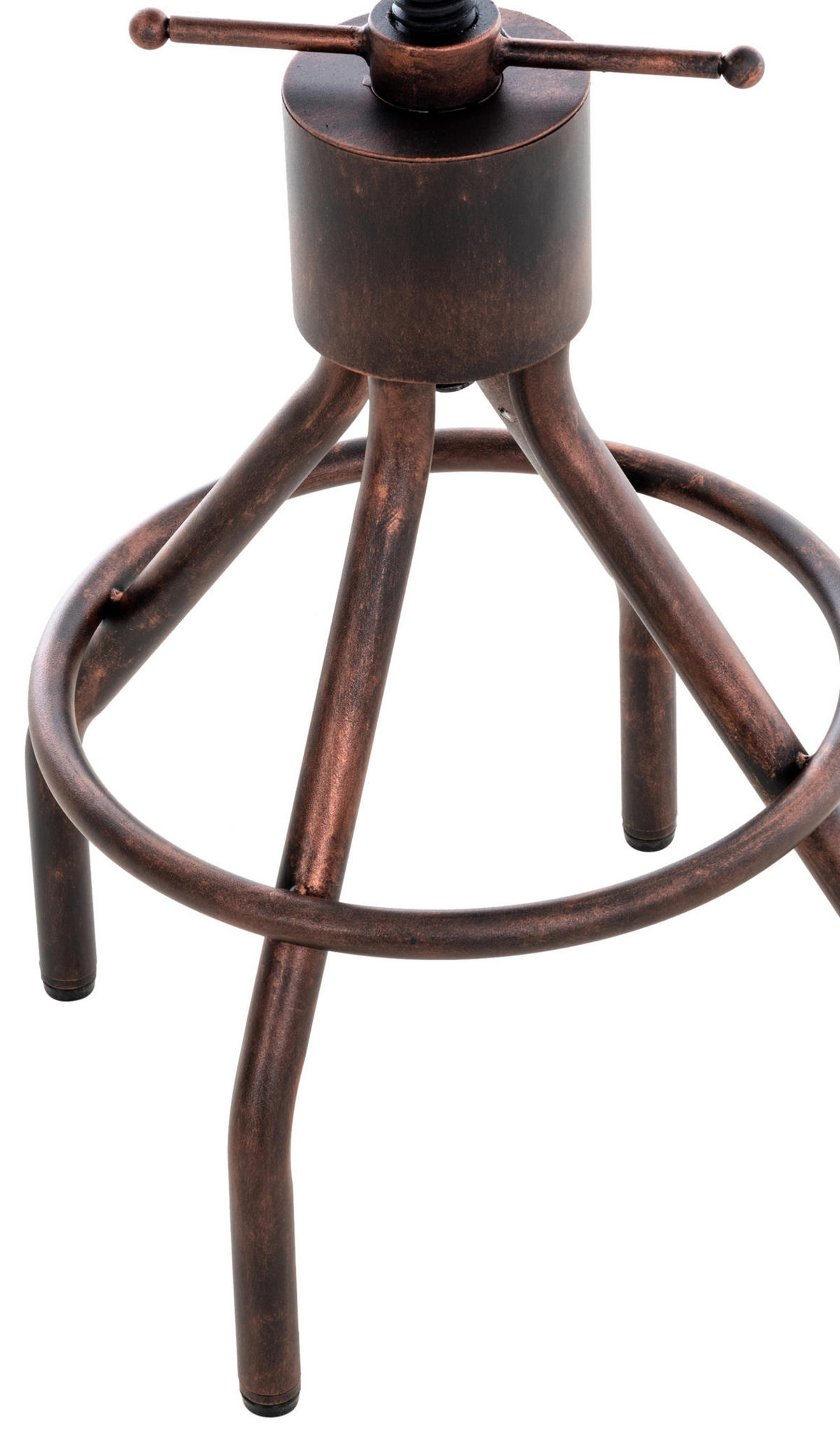 BARHOCKER Holz bronze - Bronzefarben, Holz/Metall (41/96/41cm) - CLP