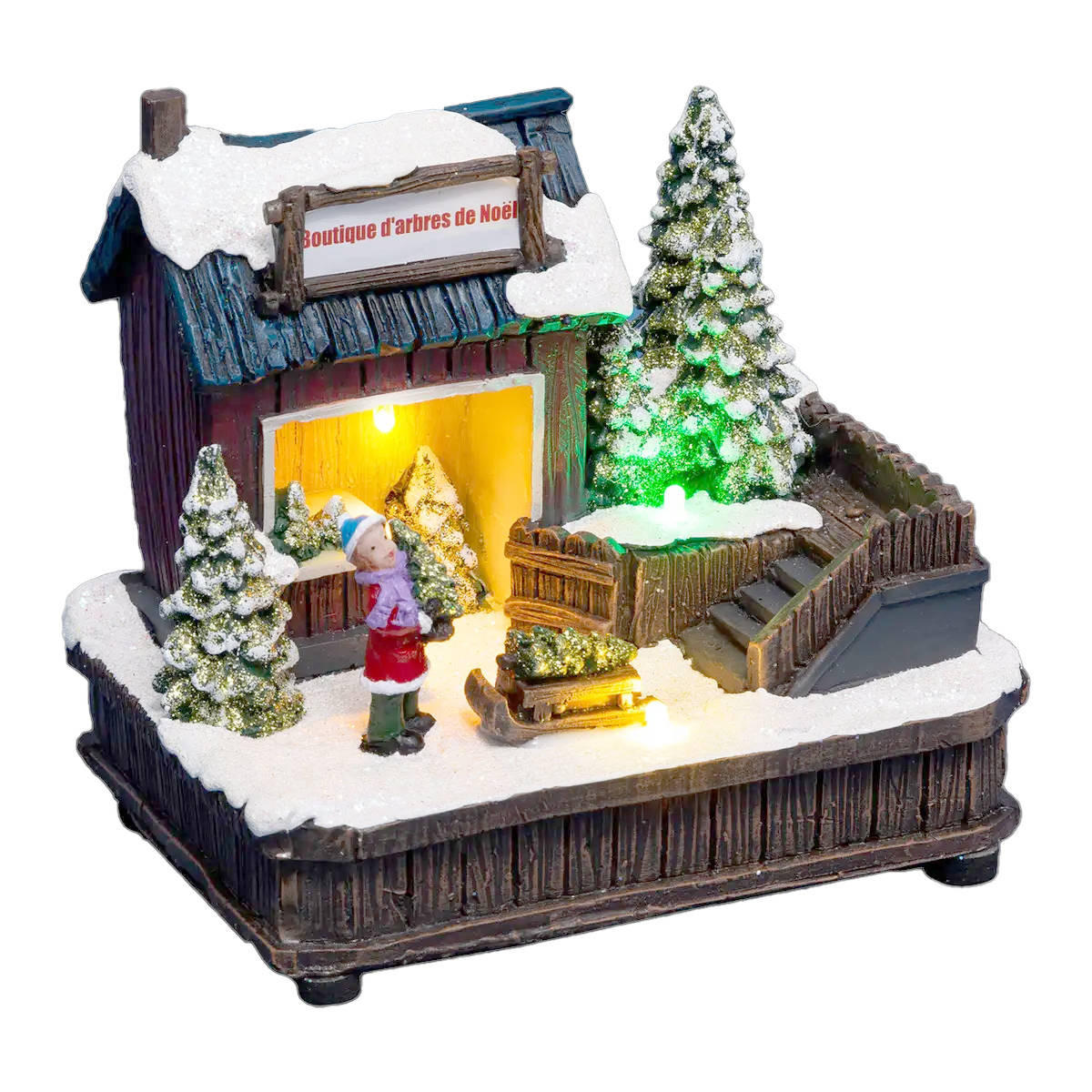WEIHNACHTSDORF Weihnachtsszene - Multicolor, Kunststoff (10/12/13cm) - Fééric Lights and Christmas