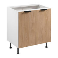 UNTERSCHRANK D80 – Sorento Weiß Sonoma Eiche – Weiß / Sonoma Eiche - Weiß/Sonoma Eiche, Holzwerkstoff (80/87/52cm) - ROYAL24_MARKT