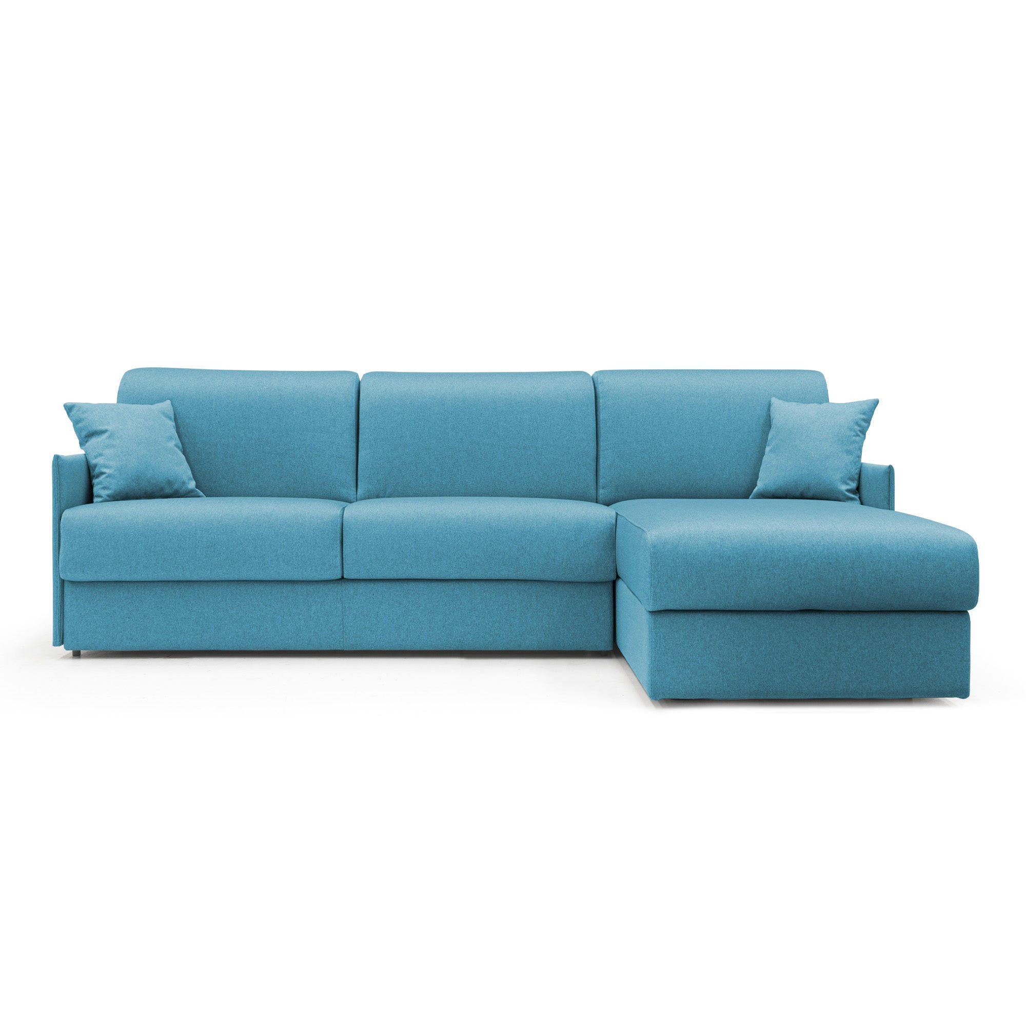 Thumbnail - Divani.store Ecksofa, Hellblau, Textil, L-Form, 252x96 cm, Wohnzimmer, Sofas & Couches, Wohnlandschaften, Ecksofas