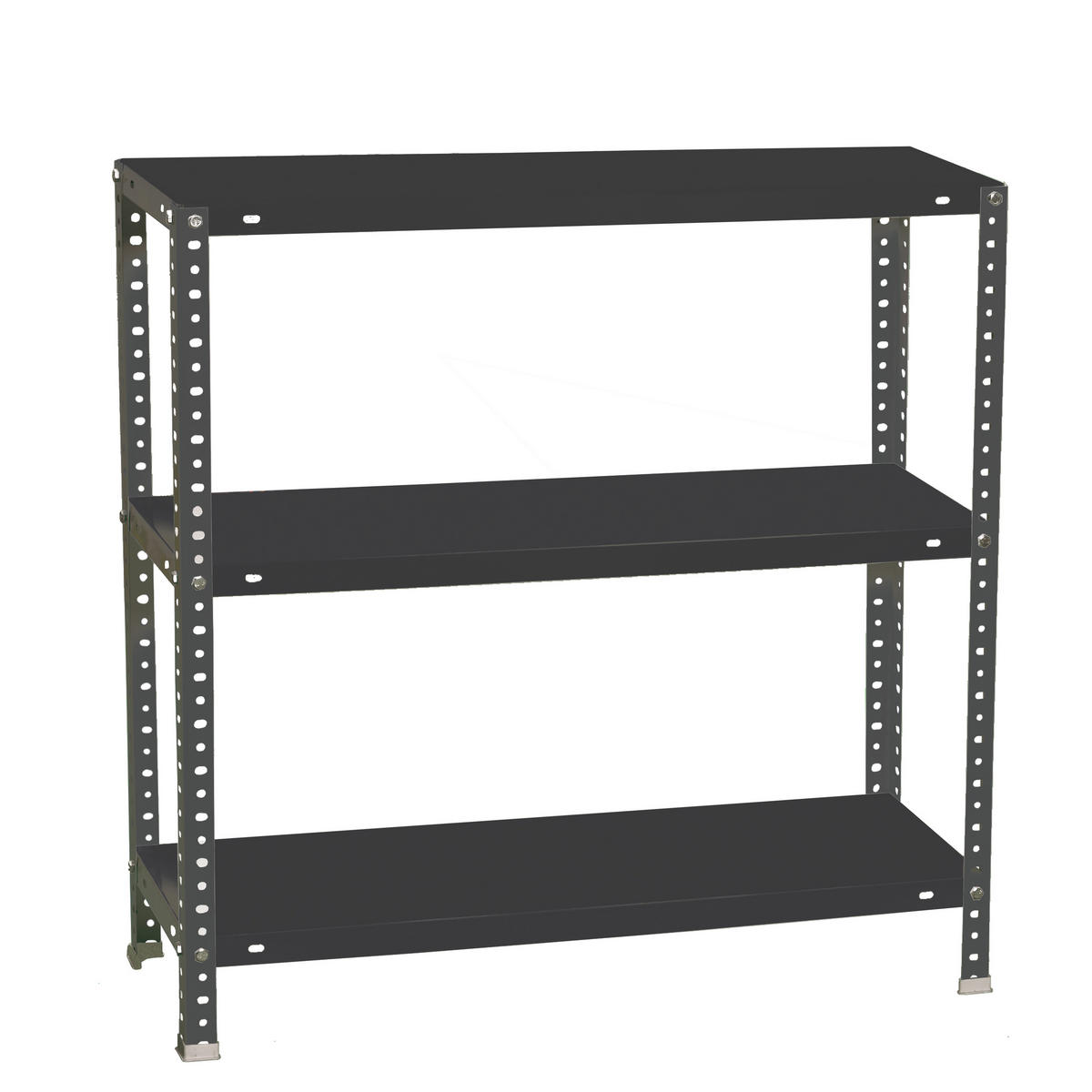 SCHRAUBREGAL PANDA SMALL | HxBxT 100x100x30cm | Fachlast 100kg | Anthrazit - Anthrazit, Metall (100/100/30cm) - PROREGAL