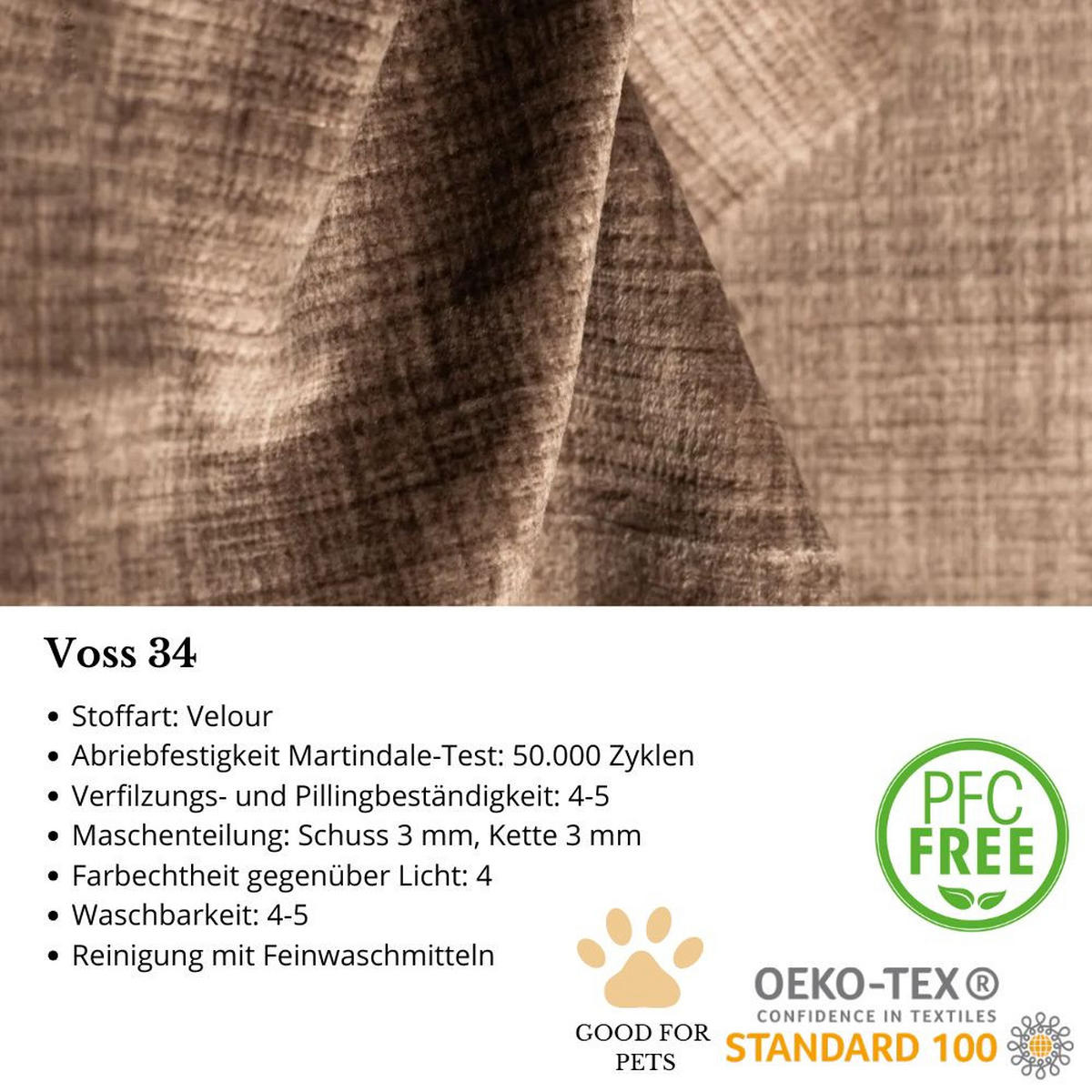 ECKSCHLAFSOFA Alex Mini hellbraun links - Hellbraun/Schwarz, Textil (245/185cm) - Beautysofa