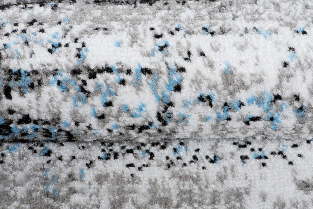 LÄUFER MAYA Schwarz Blau 60/100 cm - Blau, Textil (60/100cm) - Tapiso