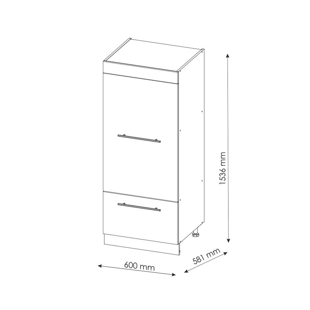 MIKROWELLENSCHRANK Fame-Line Weiß Landhaus 60 cm - Anthrazit/Creme, Holzwerkstoff (60/153.6/58.1cm) - Vicco