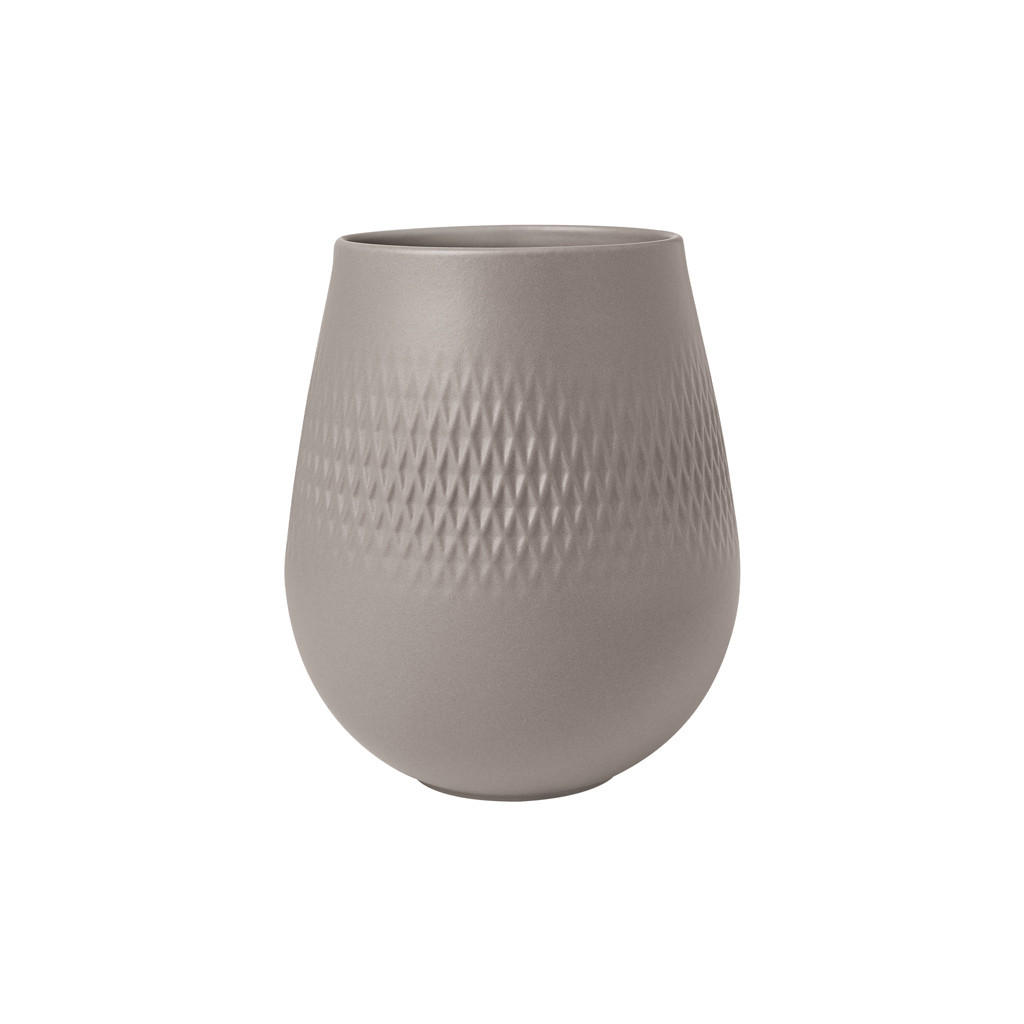 VASE Manufacture Collier Taupe 14 cm - Taupe, Keramik (14cm) - Villeroy & Boch