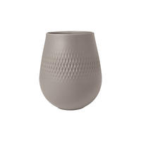 VASE Manufacture Collier Taupe 14 cm - Taupe, Keramik (14cm) - Villeroy & Boch