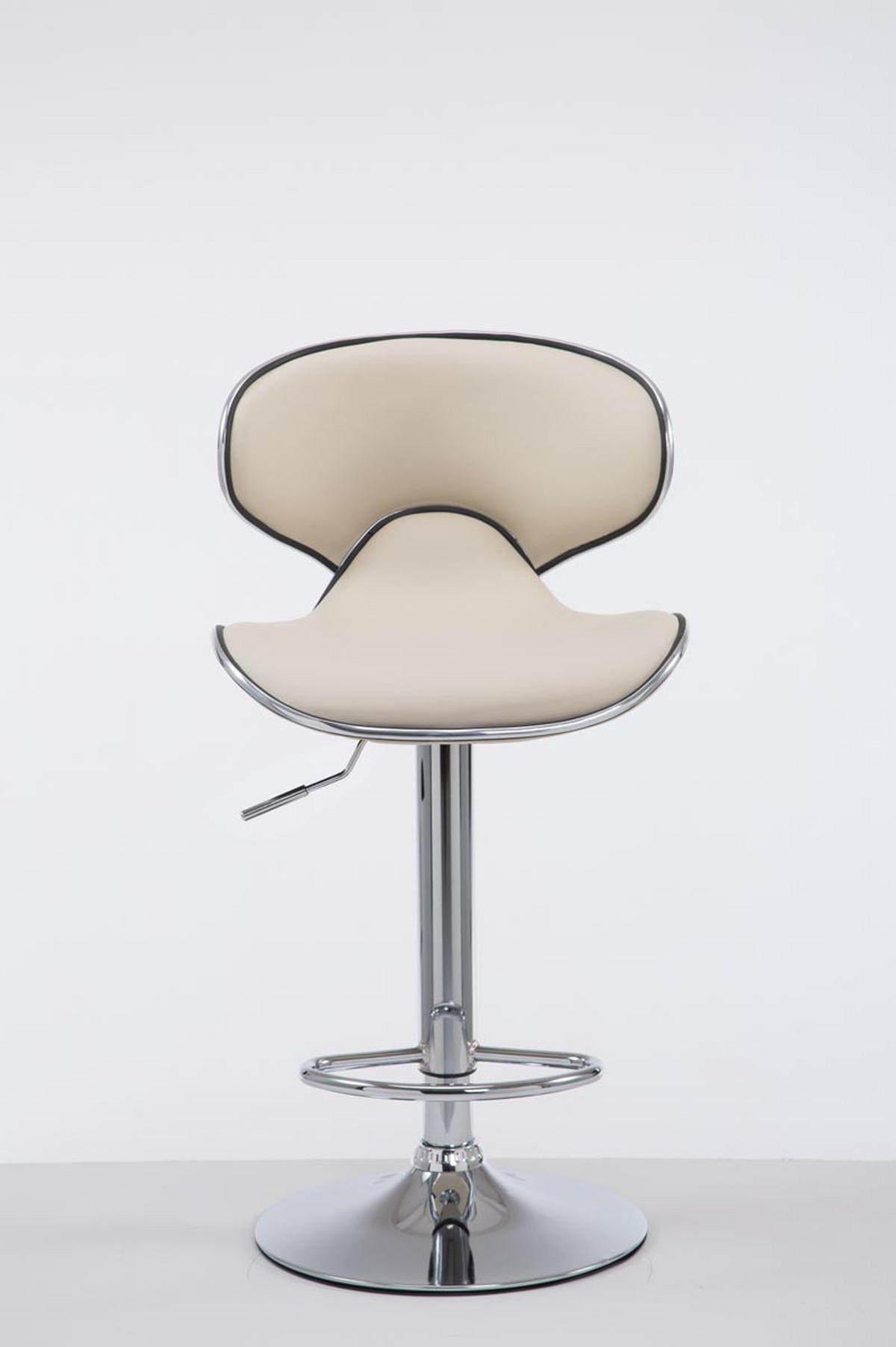 BARHOCKER Las Vegas V2 Kunstleder 88-108 cm Creme - Creme, Leder (46/88/49cm) - furnicato