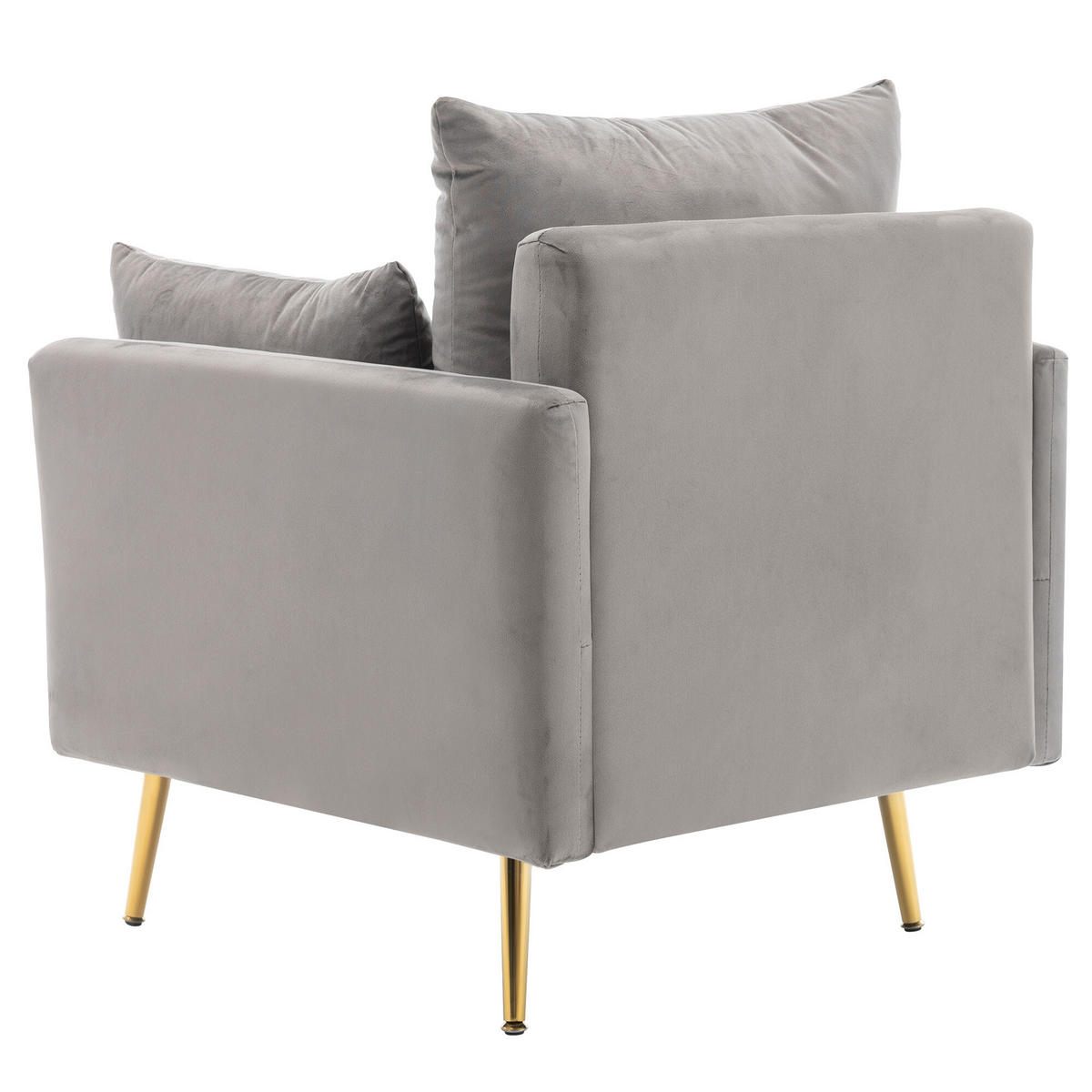 SESSEL mit 2 Kissen Grau 71/71/76 cm - Grau, Textil/Metall (71/76/71cm) - Urban Meuble