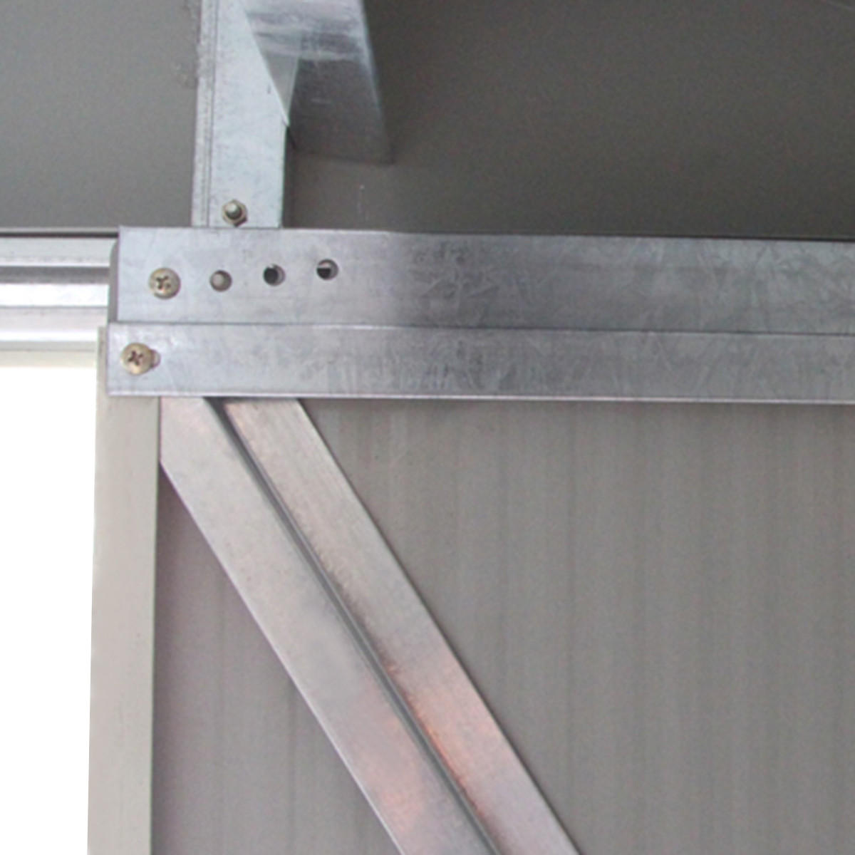 GERÄTEHAUS Metall Dunkelgrau - Grau, Metall (130/173/213cm) - COSTWAY