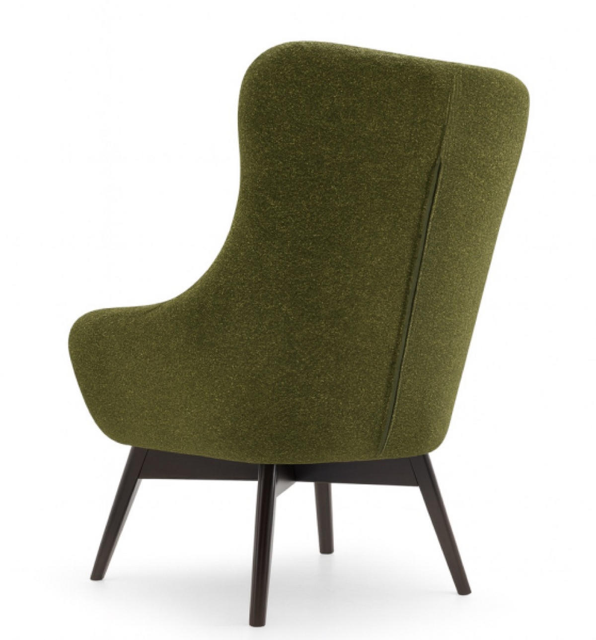 SESSEL Braun Lisa Caro Auf Holzbeinen - Grün, Textil (88/108/88cm) - Sepro Meble