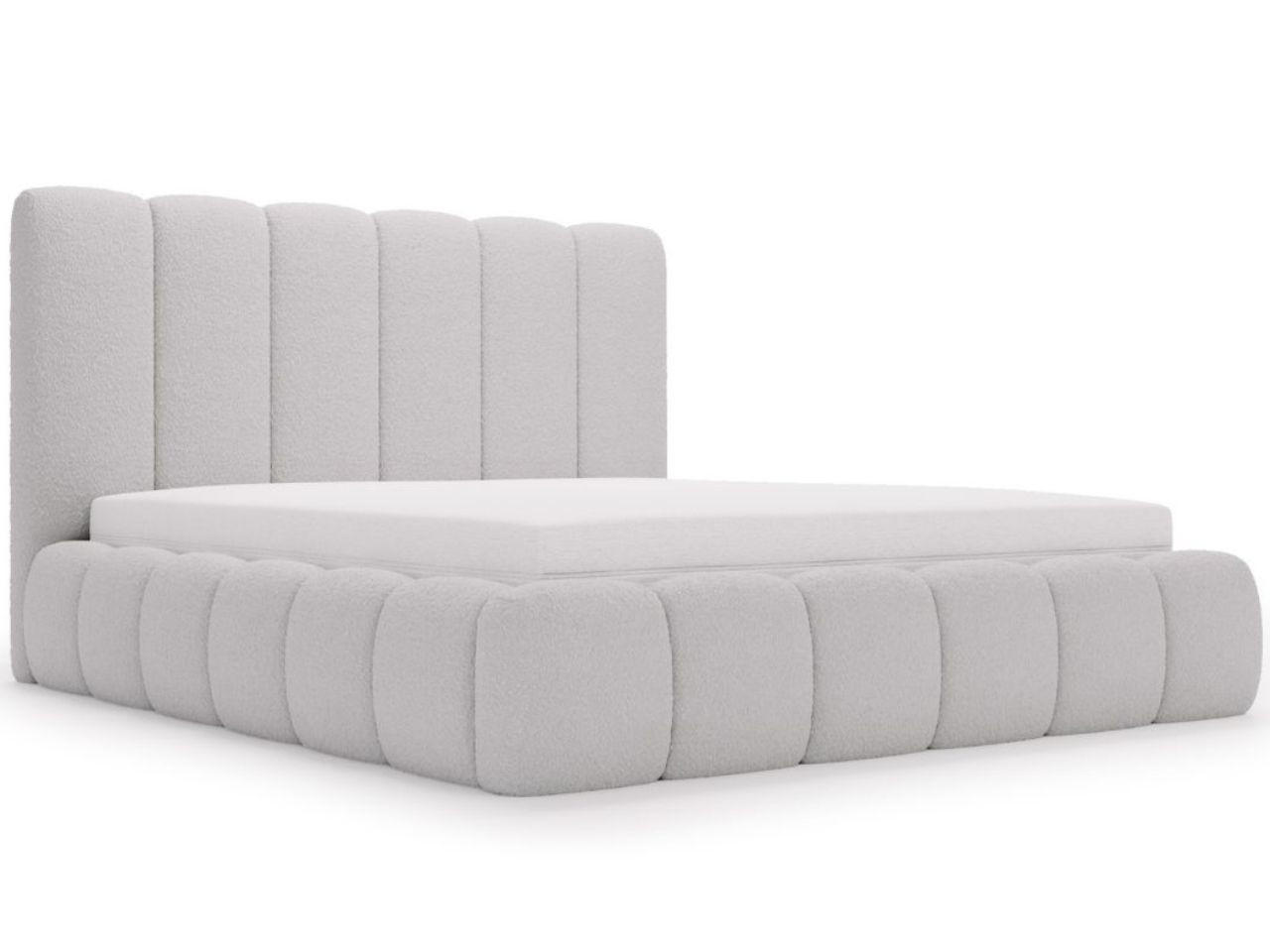 POLSTERBETT Imperial 180x200 Bouclé-Stoff Hellgrau - Hellgrau, Textil (180/200cm) - Graingold