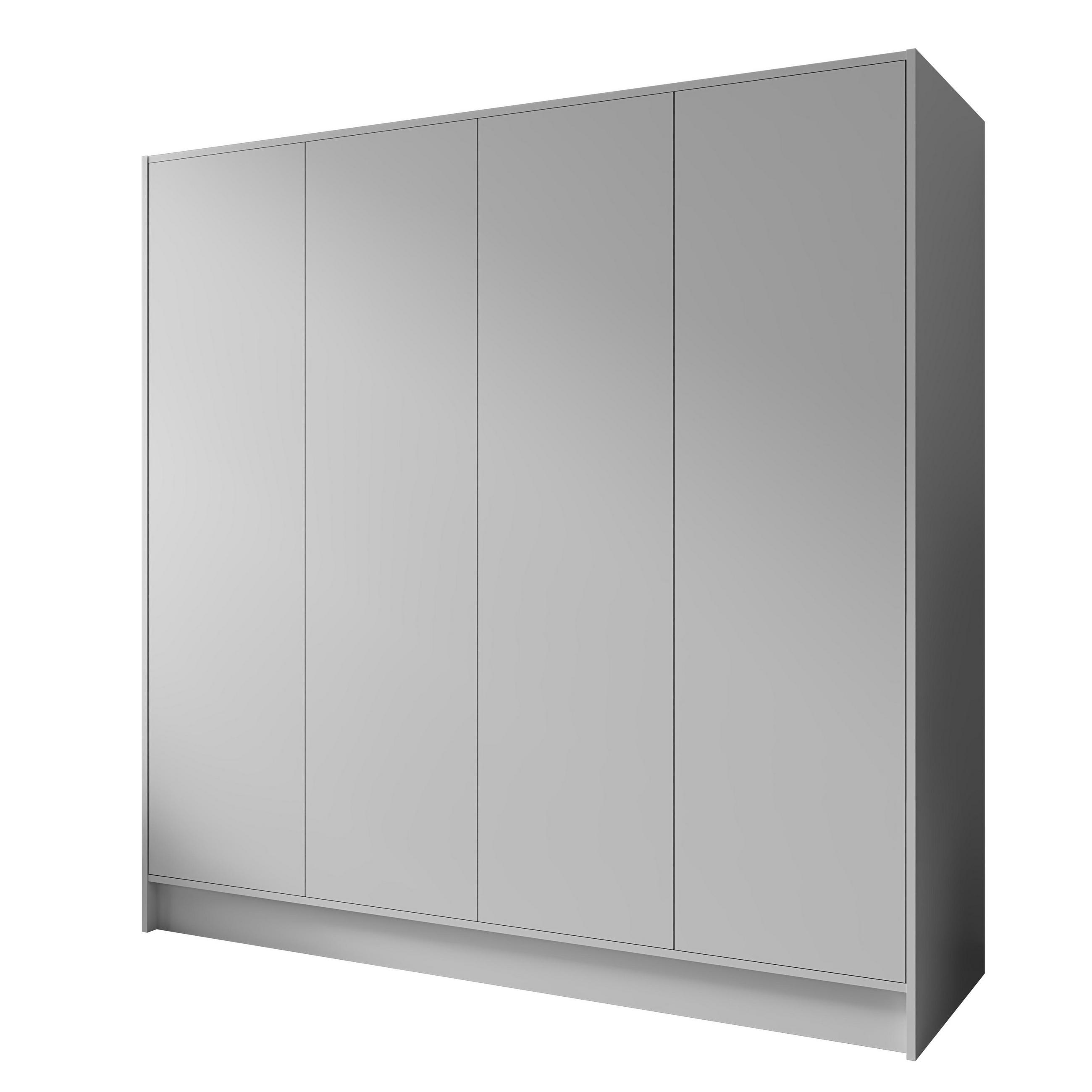 FLÜGELTÜRENSCHRANK GALA - Weiß, Holzwerkstoff (200/200/51cm) - Meblini