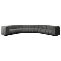 WOHNLANDSCHAFT modulares Sofa Lazro-U1 - 373x373x70 cm Dunkelgrau - Dunkelgrau, Holzwerkstoff/Textil (373/70/373cm) - ALTDECOR