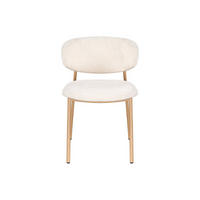 STUHL - 54 x 58.5 - stoff - cremefarben Nafisa - Creme, Textil/Metall (54/80/58.5cm) - Vente-Unique