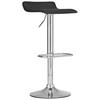 BARHOCKER Lederlook schwarz - Chromfarben/Schwarz, Textil/Metall (38/65/41cm) - CLP
