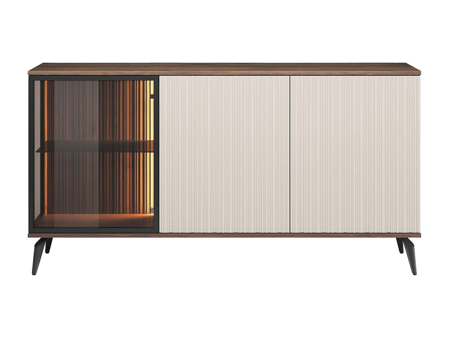 Vente-Unique Sideboard Natur, Beige 154x80x39 cm
