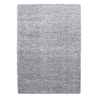 TEPPICH Hochflor Unifarben Polypropylen Wohnzimmer Shaggy Hellgrau Rechteckig 200x290 - Hellgrau, Textil (200/290cm) - KADIMA DESIGN