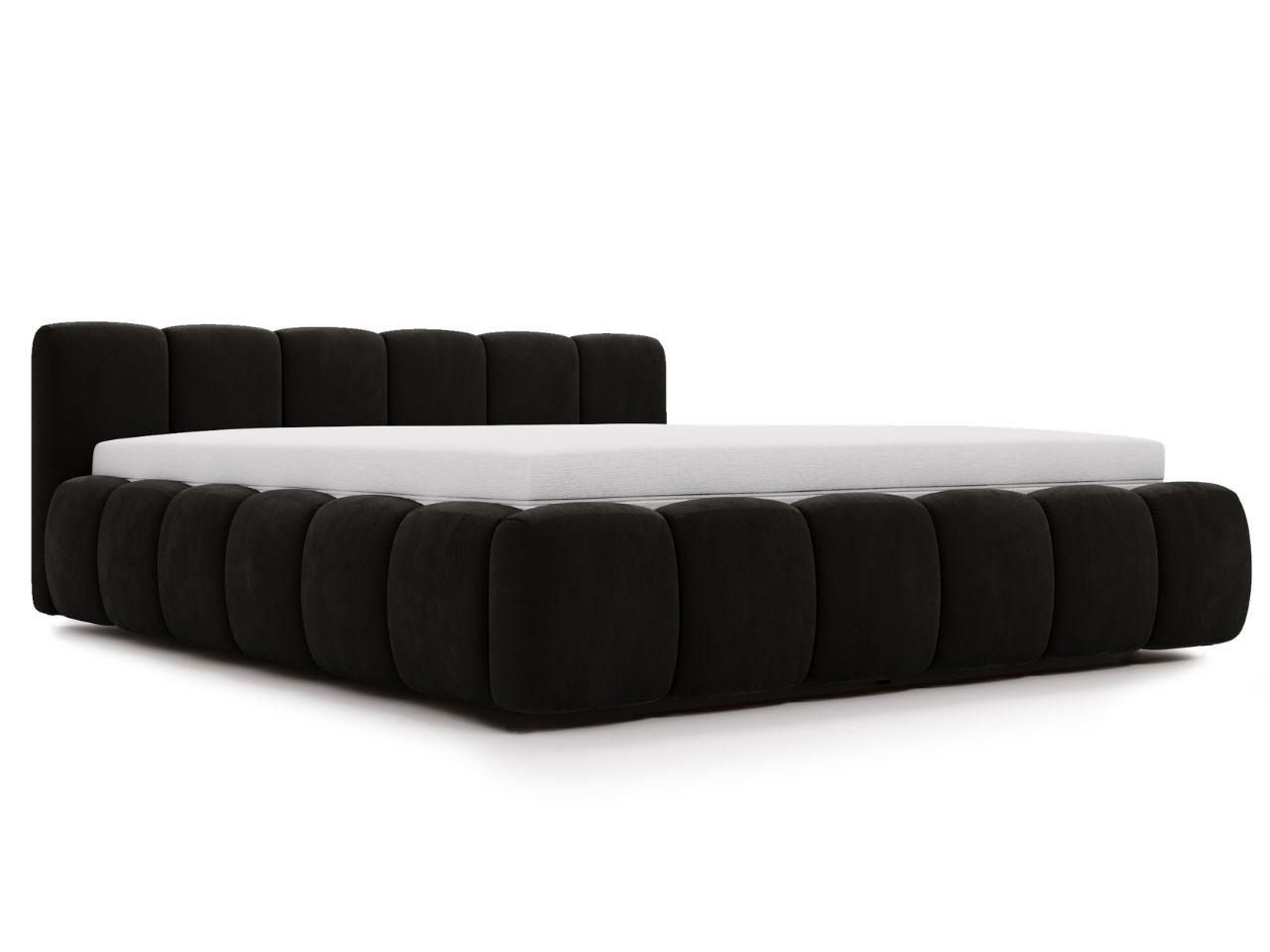 Graingold Polsterbett Schwarz 140x200 cm