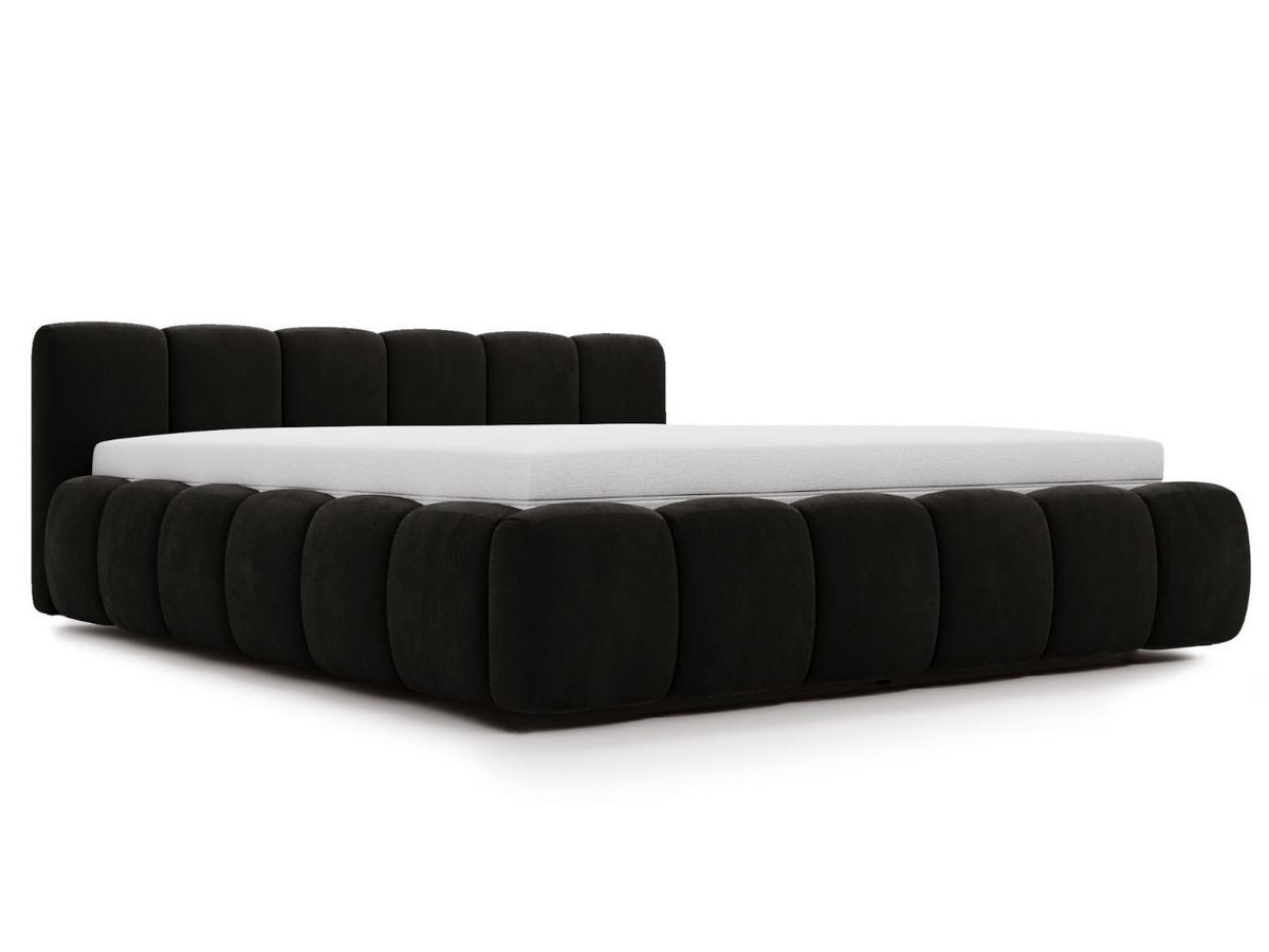 POLSTERBETT Cloud low 160x200 Schwarz - Schwarz, Textil (160/200cm) - Graingold