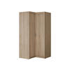 ECKKLEIDERSCHRANK Elena 2D - Silberfarben/Sonoma Eiche, Holzwerkstoff/Kunststoff (98/191/98cm) - MIRJAN24