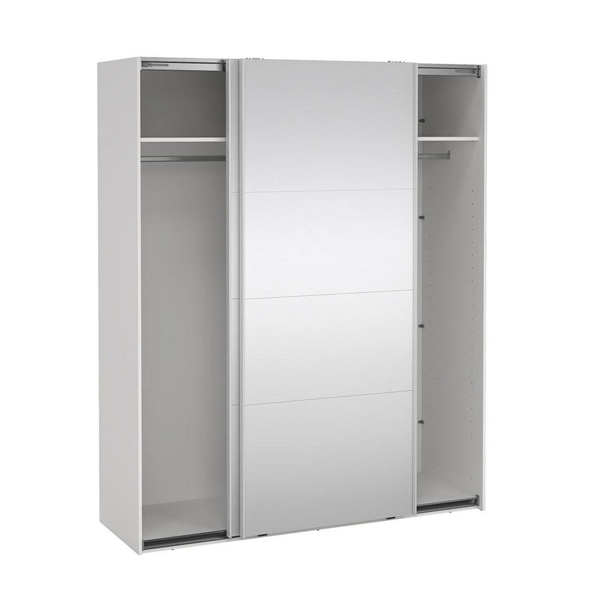 SCHIEBETÜRENSCHRANK, Catania, Weiß, Holzwerkstoff, 179 x 67 x 221 cm - Weiß, Holzwerkstoff (179/221/67cm) - ebuy24