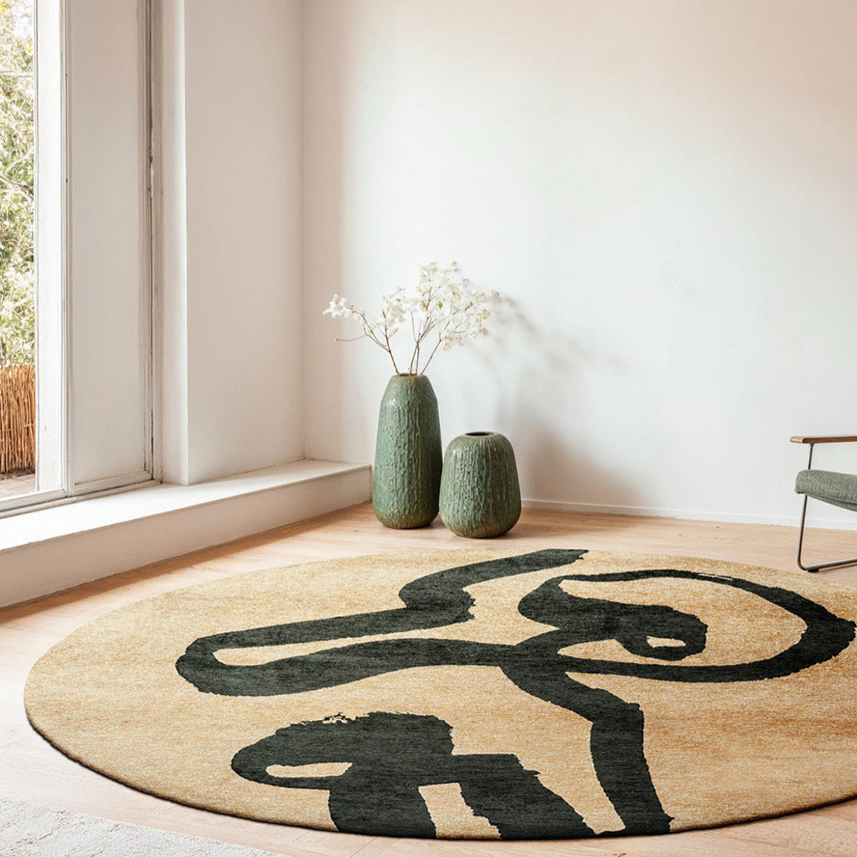 TEPPICH Garden Spirit Craft Ribbon 240/240 cm - Grün, Kunststoff/Textil (240/240cm) - Louis De Poortere