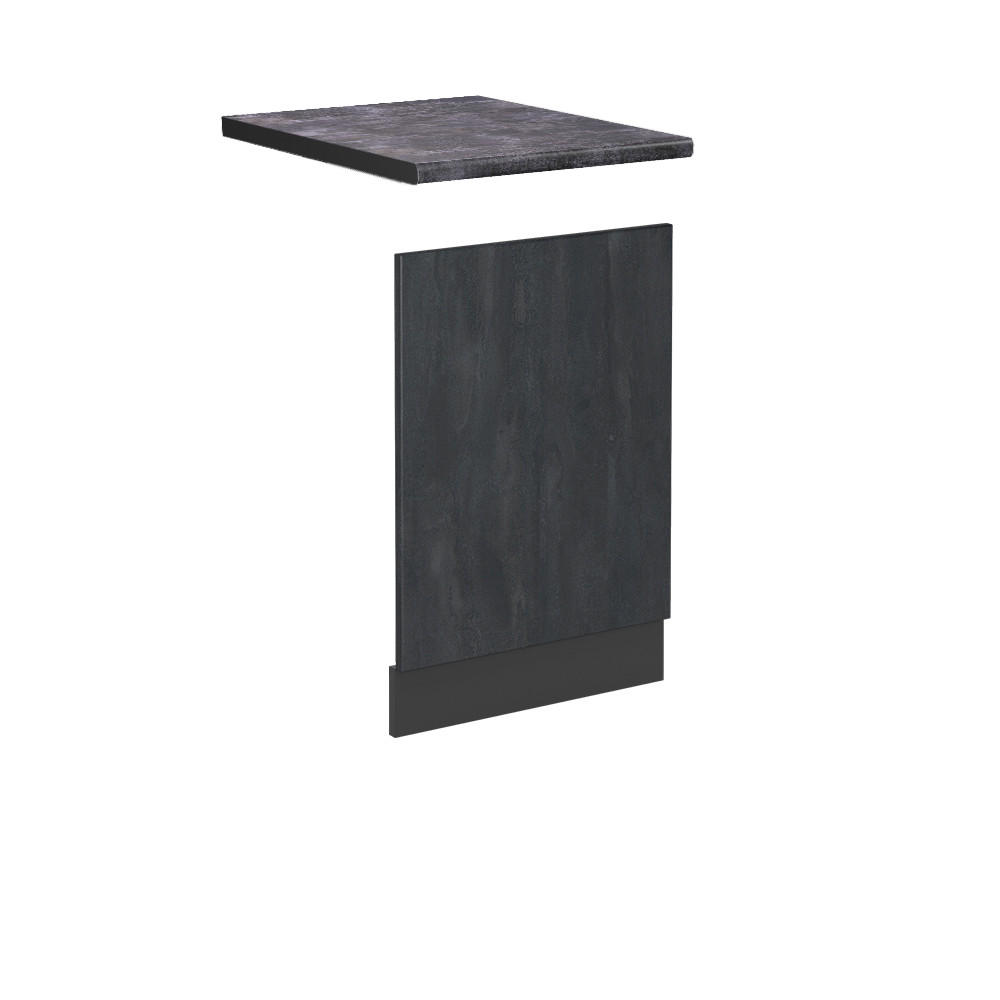FRONTBLENDE R-Line Schwarz Beton 45 cm AP Anthrazit - Anthrazit/Schwarz, Holzwerkstoff (45/57.2/1.6cm) - Vicco
