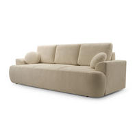 BETTSOFA FILO Beige Bucle-Stoff mit Schlaffunktion - Beige, Textil (110/94/248cm) - MASSENO