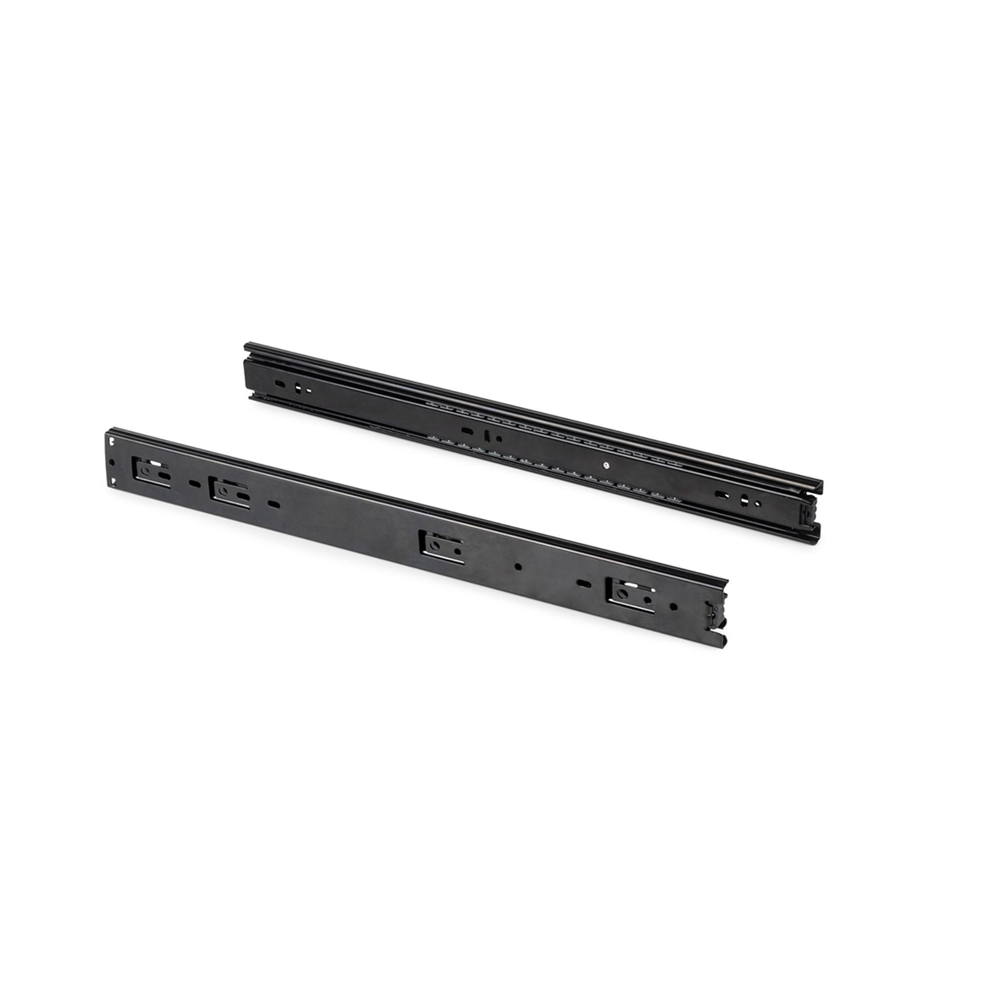 KUGELFÜHRUNGEN Höhe 45mm, Tiefe 350mm, Vollauszug, Schwarz 5er-set - Schwarz, Metall (1.27/5/35cm) - EMUCA