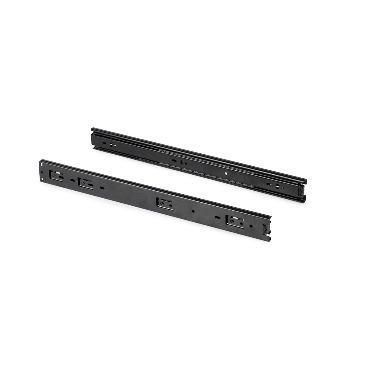 KUGELFÜHRUNGEN Höhe 45mm, Tiefe 350mm, Vollauszug, Schwarz 5er-set - Schwarz, Metall (13/6/40cm) - EMUCA