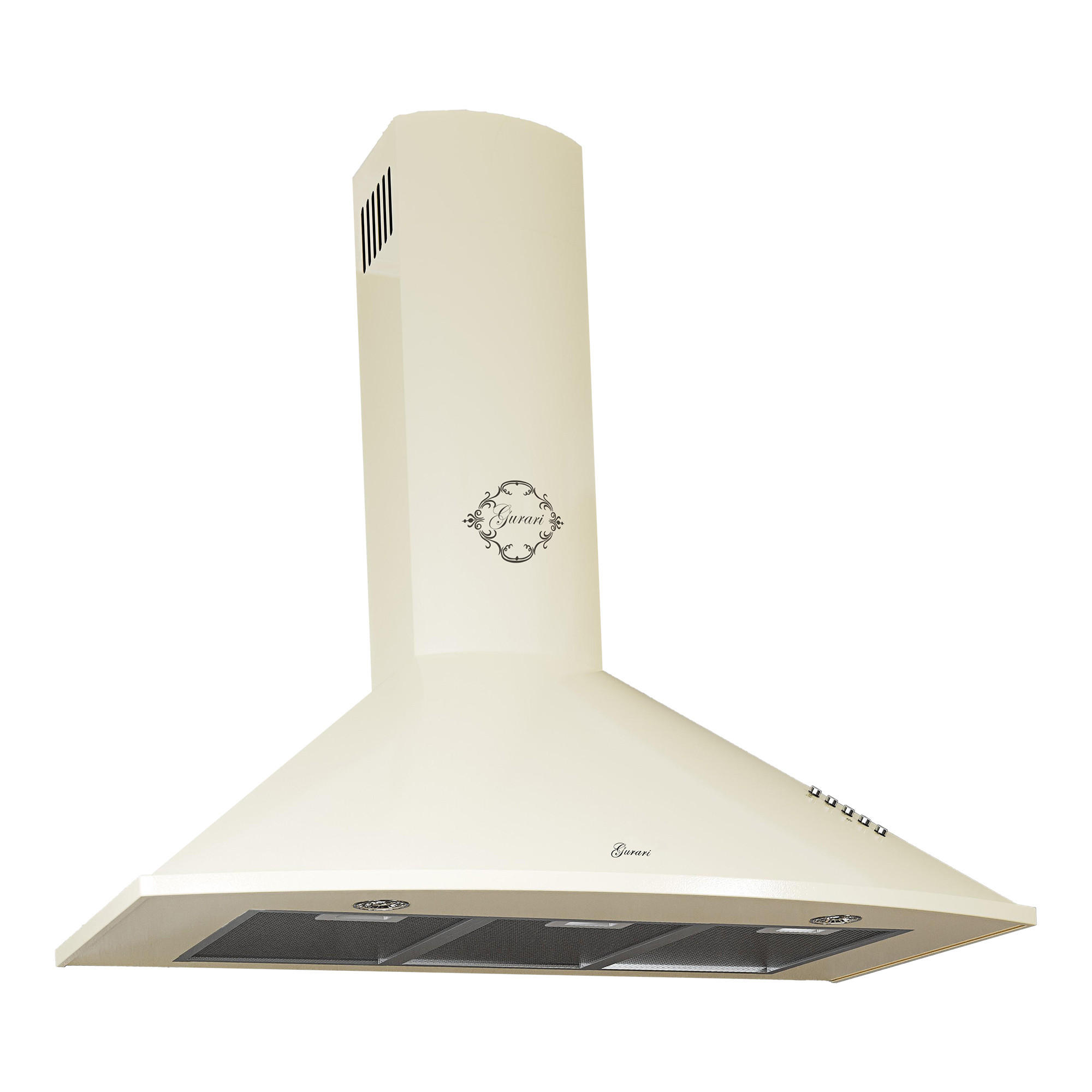DUNSTABZUGSHAUBE GCH C 046 BG 9 N 90 cm Creme - Creme, Metall (90/117/50cm) - Gurari