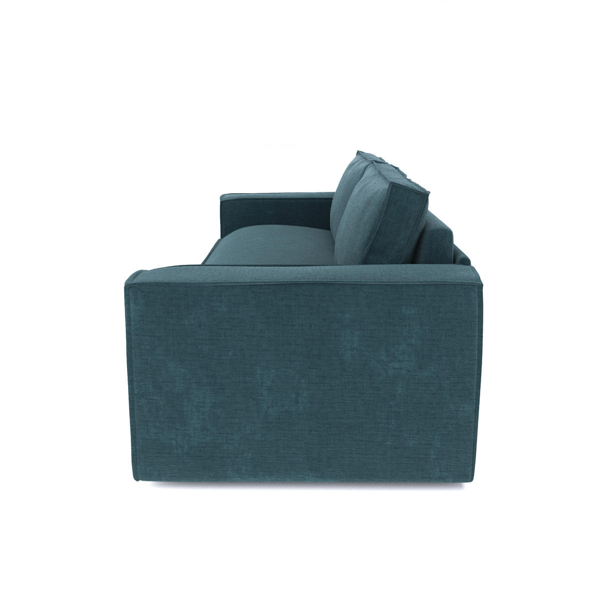 SCHLAFSOFA GERADE Samt Ozeanblau 234cm - Dunkelblau, Textil (234/90/100cm) - Sia Home