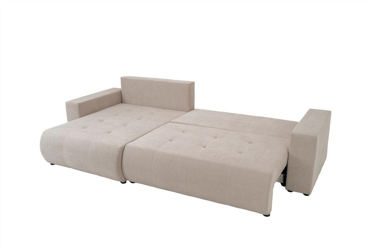 ECKSOFA Armari Mit Schlaffunktion - Blau, Holzwerkstoff/Textil (154/277cm) - Fun Möbel