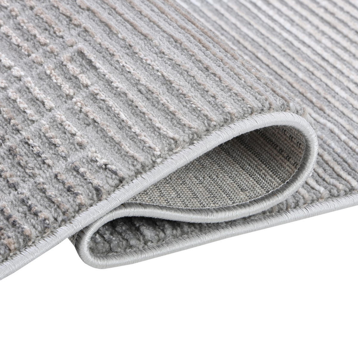 MATTA brun grafit grå - 140 x 200 cm - Ljusgrå, Textil (140/200cm) - Mazovia