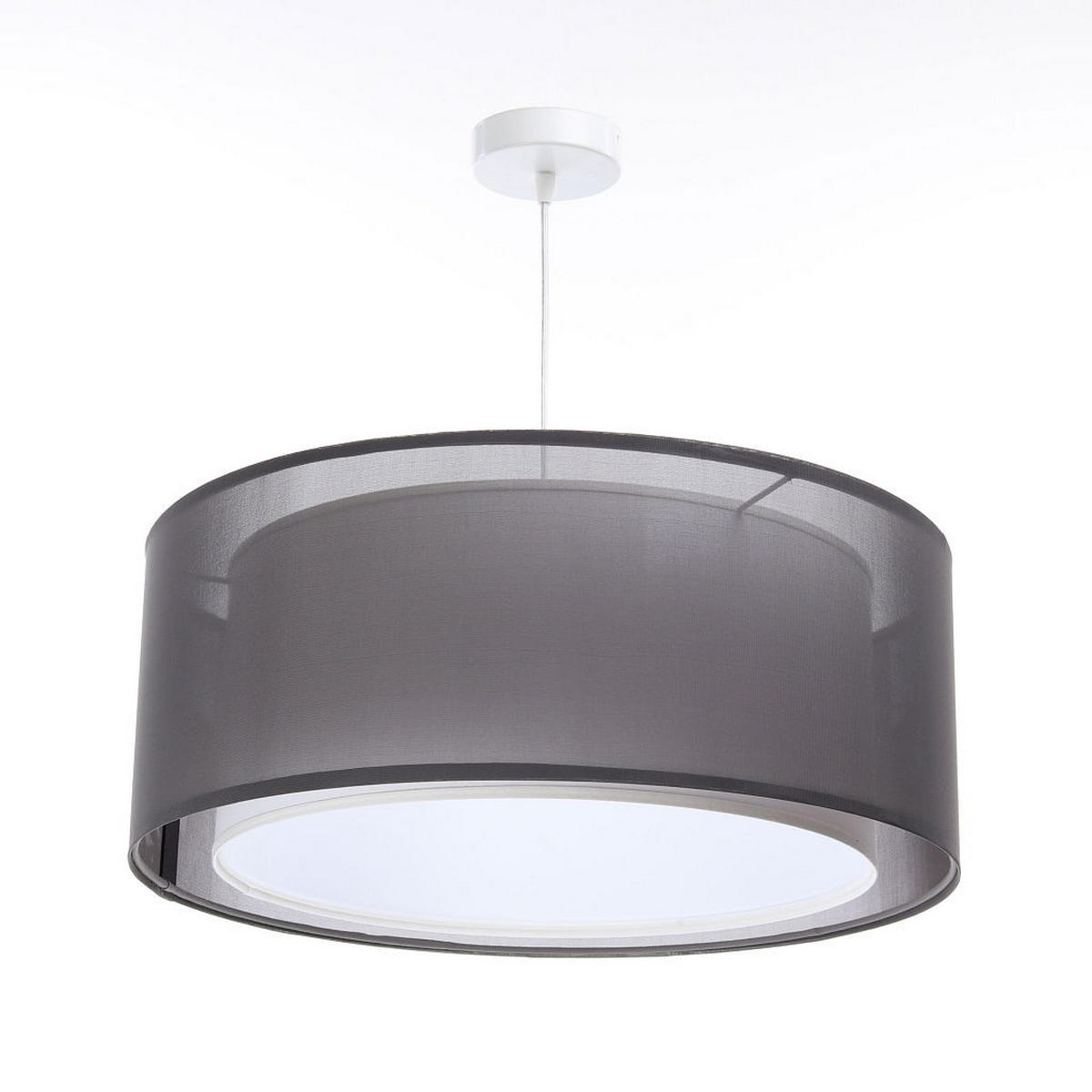 HÄNGELEUCHTE Grau 60/22 cm - Weiß/Grau, Kunststoff (60/1.5/22cm) - ONZENO