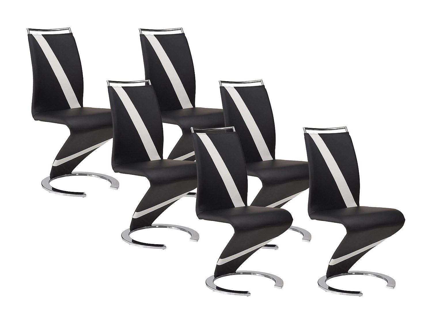 Vente-Unique Stuhl Schwarz 61x100x49 cm