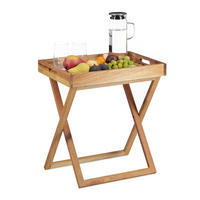 TABLETTTISCH - Hellbraun, Holz (52/36/54cm) - Relaxdays