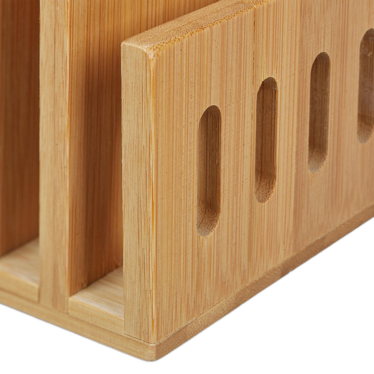 DRŽIAK na papiere - svetlohnedá, drevo (18/13/8cm) - Relaxdays