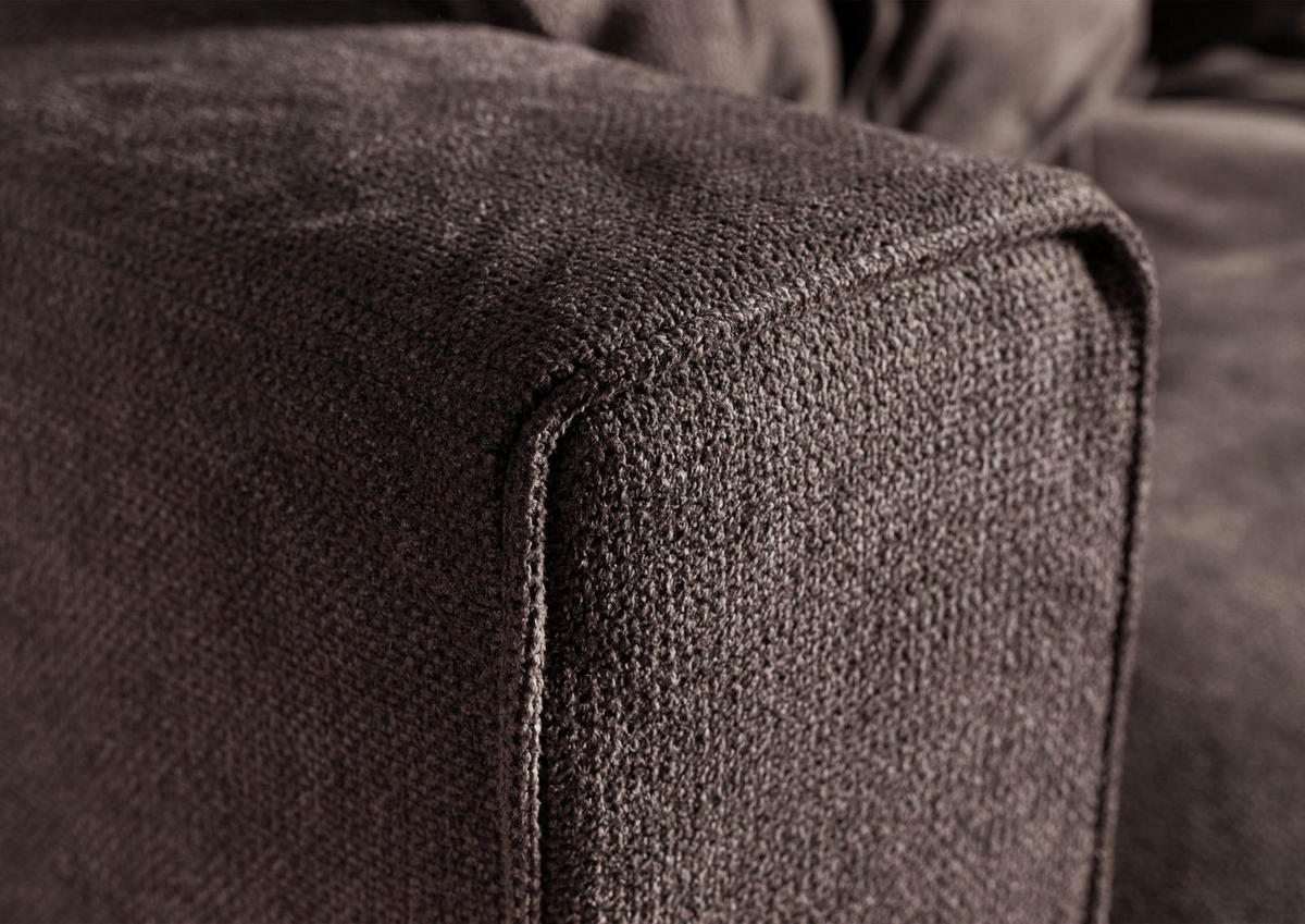 HUSSENSOFA 3-Sitzer 236x138x76 taupe KINGSTON - Taupe, Textil (236/76/138cm) - Massivmoebel24