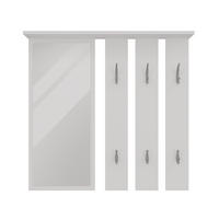 WANDGARDEROBE Weiß 85/82/15 - Weiß, Holzwerkstoff (85/82/15cm) - RAUMHIRSCH FURNITURE