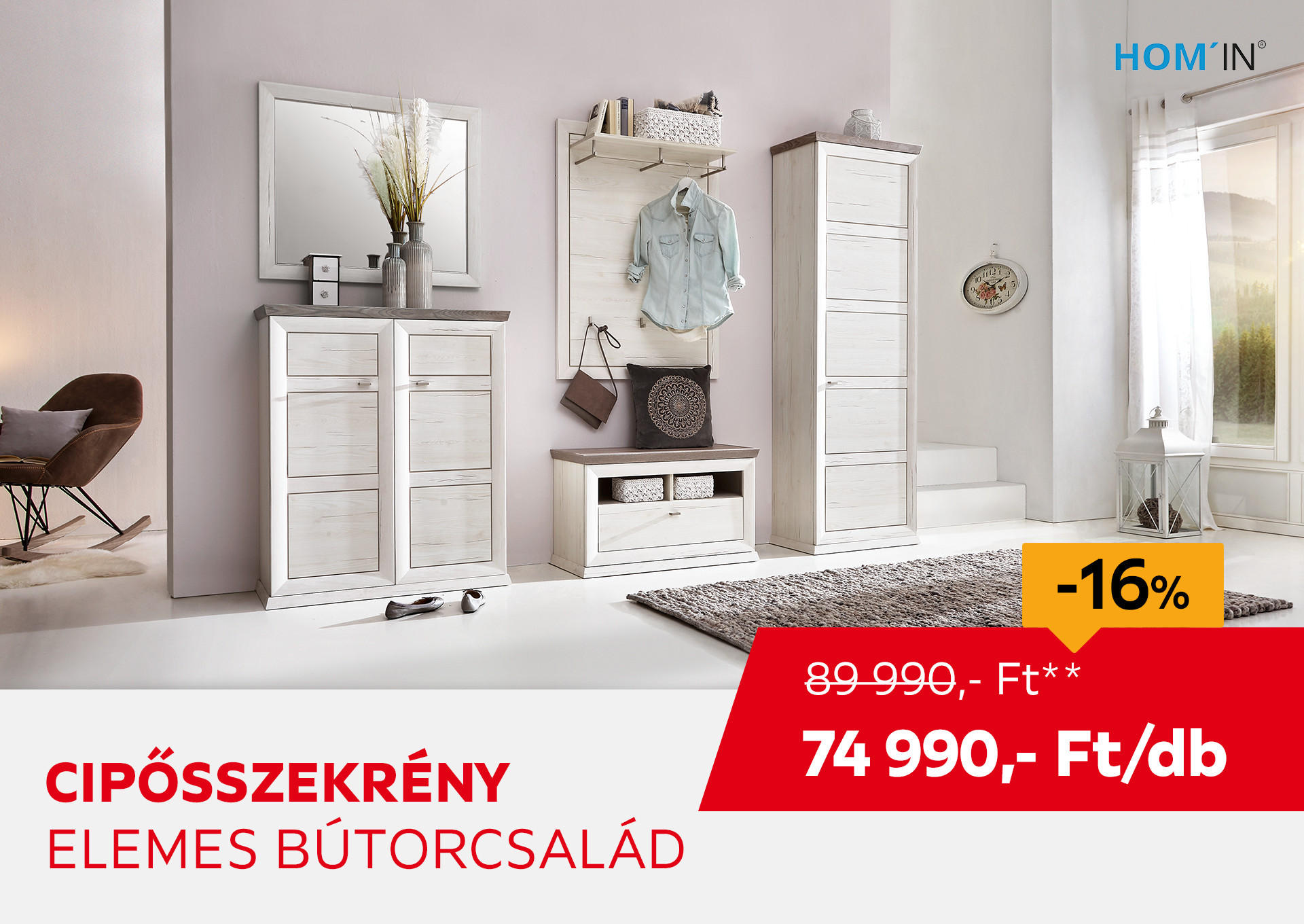 CIPŐSSZEKRÉNY Kiemelt termék 89990 Ft.- helyett 74990 Ft.-