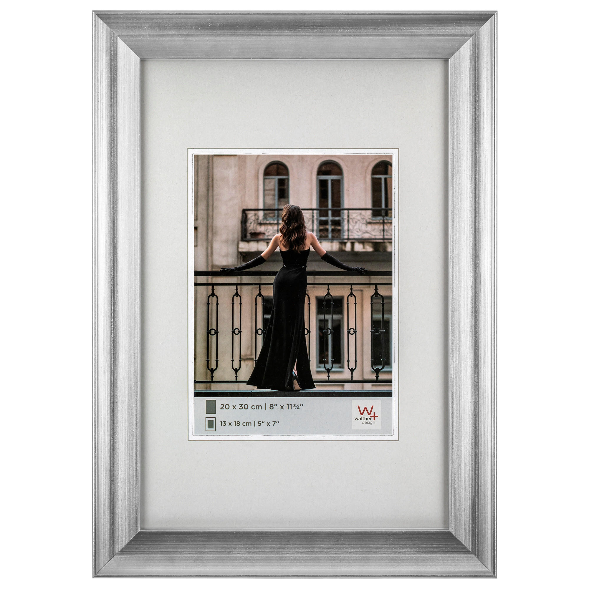 BILDERRAHMEN Venice Designrahmen 15x20 cm SILBER - Silberfarben, Kunststoff (19.8/24.8/1.7cm) - walther design