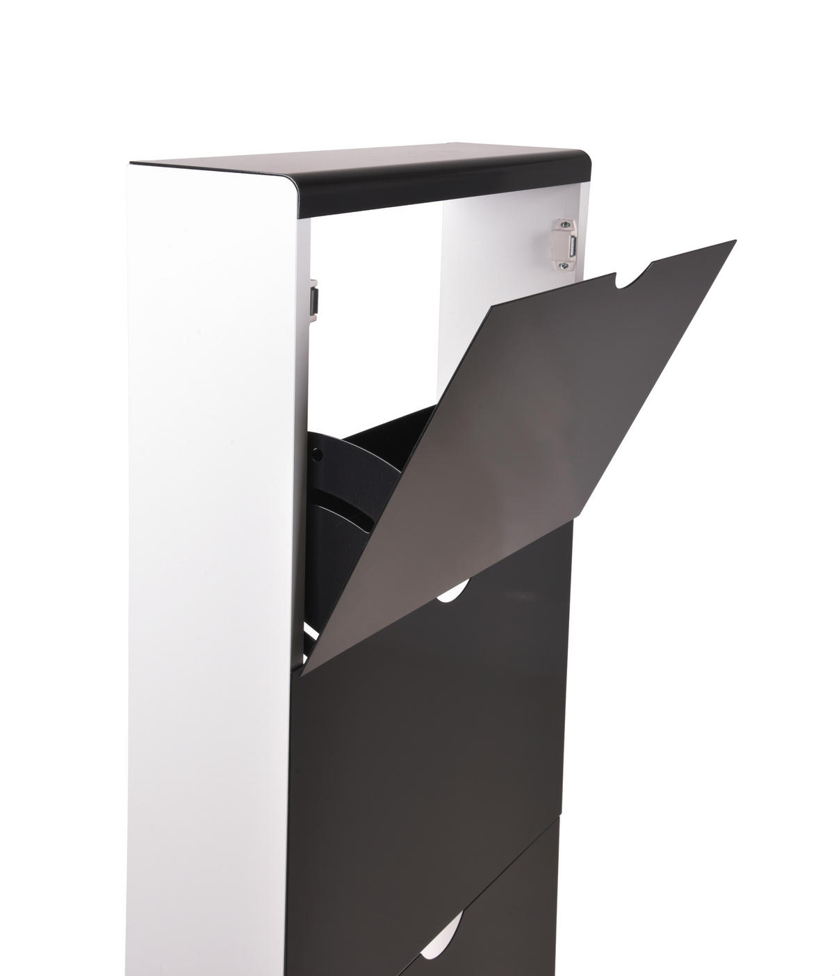 SCHUHKIPPER Eddi 4 Kippladen Holz Schwarz 138x51x16cm - Schwarz, Holz (51/138/16cm) - DELUKE