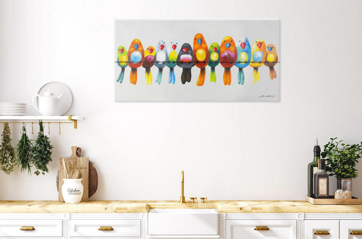 ÖLGEMÄLDE 120/60 cm - Multicolor, Holz/Textil (120/60cm) - KUNSTLOFT