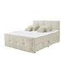 BOXBETT mit 9‑Zonen-Tonnentaschenfederkern-Matratze, HR-30-Topper, Bettkasten - Beige/Silberfarben, Holz/Kunststoff (180/200cm) - ed exciting design
