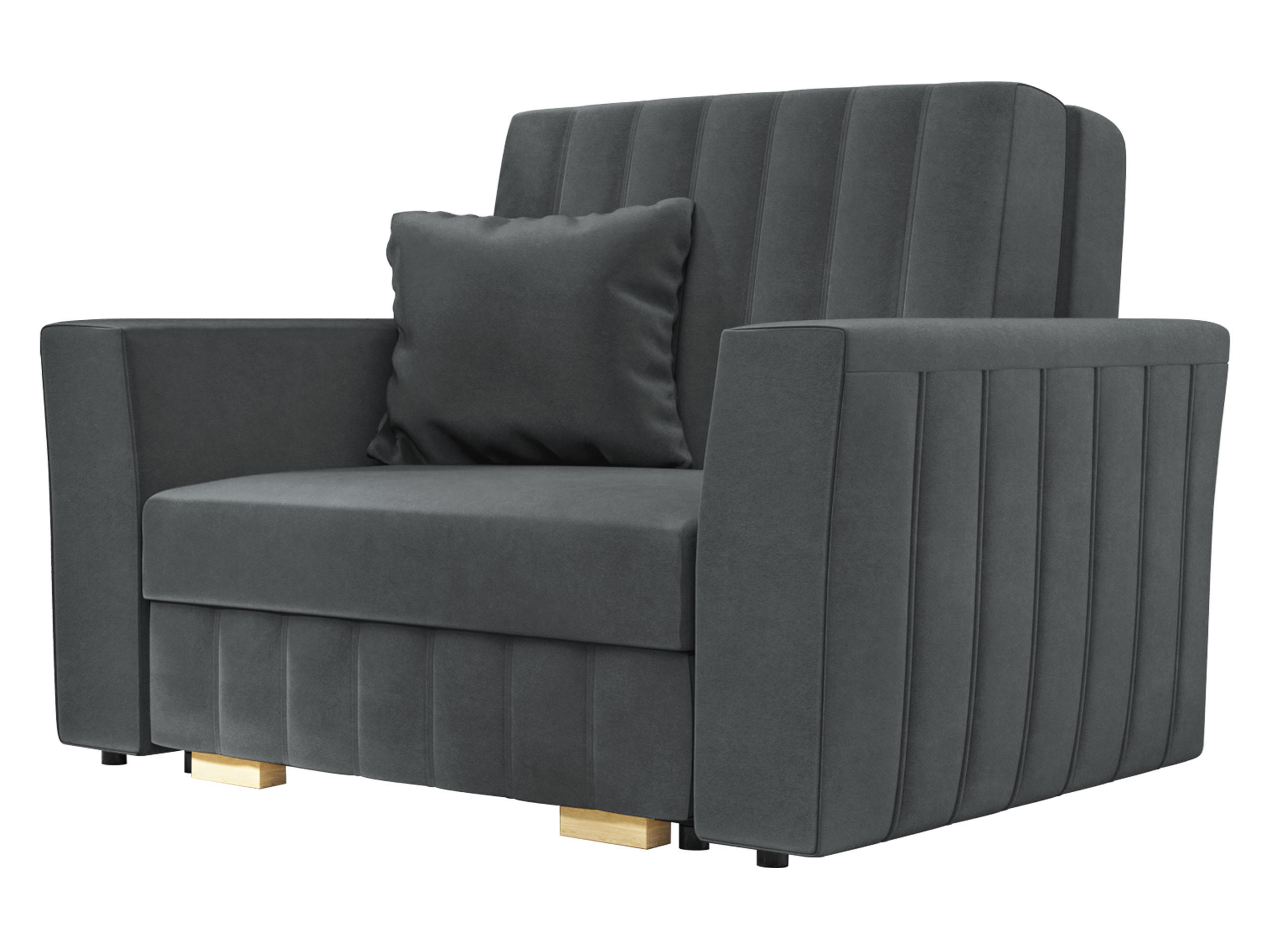 SCHLAFSOFA Viva Glam I - Graphitfarben/Naturfarben, Holz/Kunststoff (115/85/98cm) - MIRJAN24