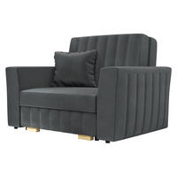SCHLAFSOFA Viva Glam I - Graphitfarben/Naturfarben, Holz/Kunststoff (115/85/98cm) - MIRJAN24